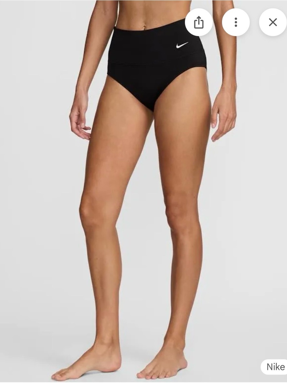 Nike Essential High-Waist Swim Bottoms Sz XL Black